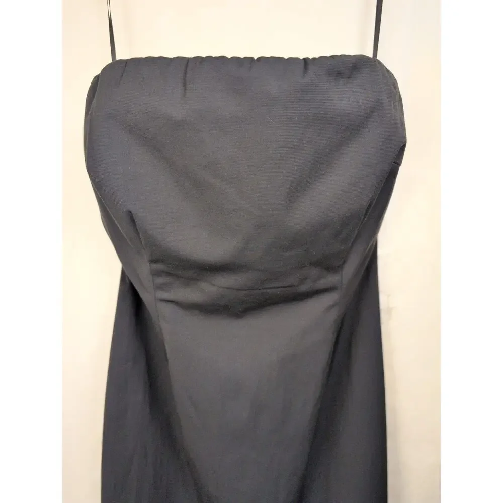 J.Crew black stretch strapless dress Size 6 Minimal Cocktail Party Retro Classic